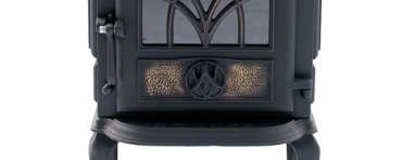 Чугунный камин со стеклом Сибирь 7 фото в интерьере в Пинске