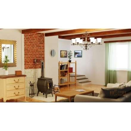 Купить Печь-камин Печь-камин ProMetall Бахта (серая) чугун в Пинске Амазонка бай фото в Пинске