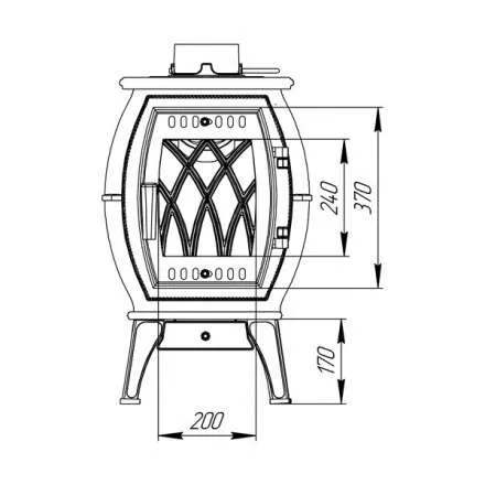 Купить Печь-камин Печь-камин ProMetall Бахта (серая) чугун в Пинске Амазонка бай фото в Пинске