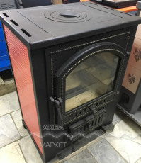 Купить Печь-камин Везувий ПК-01 (205) c плитой красная 12 кВт в Пинске в Пинске