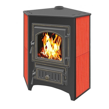 Печь-камин Везувий ПК-01 (220) угловой красный 9 кВт Амазонка бай фото в Пинске
