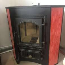 Купить Печь-камин Везувий ПК-01 (220) угловой красный 9 кВт в Пинске в Пинске