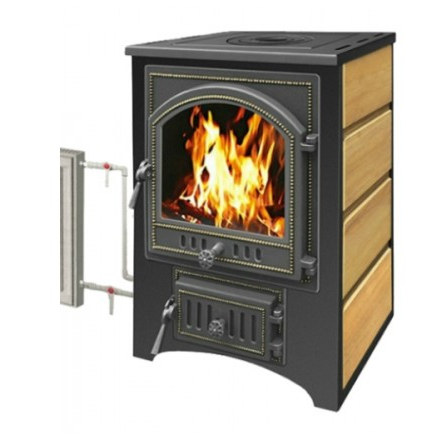 Печь-камин Везувий ПК-02 (205) с плитой и т/о песчаник 12 кВт Амазонка бай фото в Пинске