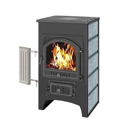 Печь-камин Везувий ПК-02 (205) с плитой и т/о змеевик 12 кВт купить в Пинске