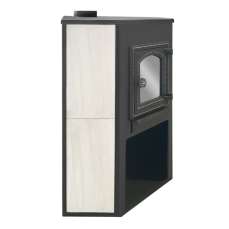 Стальной камин со стеклом ЭТНА (ДТ-4С) угловой Амазонка бай фото  в Пинске