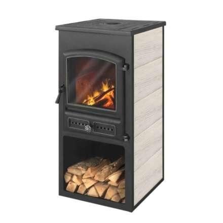 Печь-камин ЭТНА (БКД) с плитой Амазонка бай фото в Пинске