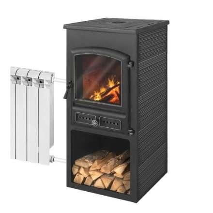 Печь-камин ЭТНА (БКД) с плитой и ТО фото в Пинске