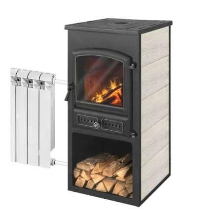 Печь-камин ЭТНА (БКД) с плитой и ТО фото в Пинске