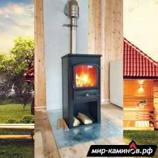 Недорогой камин со стеклом ЭТНА (БКД) с плитой и теплообменником фото  в Пинске