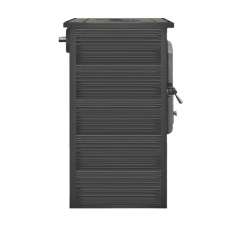 Стальной печь-камин с шамотом ЭТНА (Панорама) с плитой и ТО "Антрацит" высокий фото в Пинске