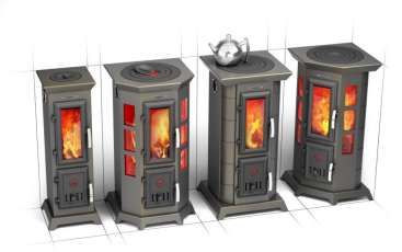 Угловая недорогая печь Термофор Статика Квинта, чёрная бронза фото в Пинске