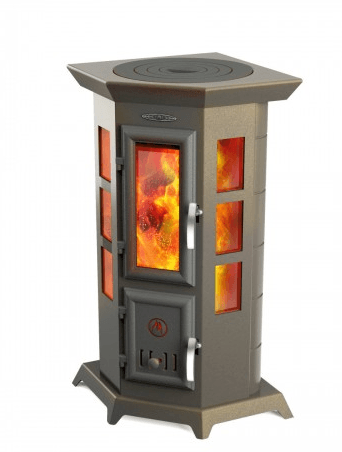 Отопительная печь Термофор Статика Квинта, чёрная бронза Амазонка бай фото в Пинске