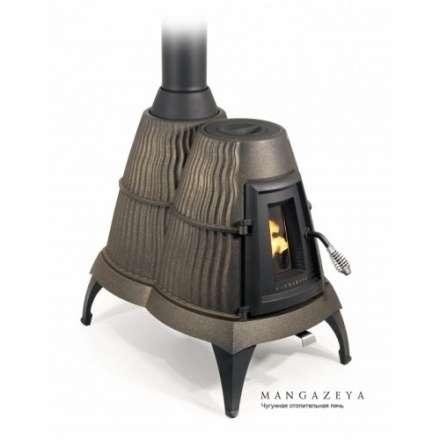 Отопительная печь Термофор Мангазея, чёрная бронза Амазонка бай фото в Пинске