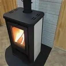 Купить стальной недорогой камин с шамотом Мета-Бел АОТ 7.0 Ритм в Пинске фото в Пинске