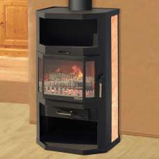 Купить стильный камин с шамотом Мета-Бел Ангара-Аква в Пинске фото в Пинске