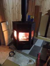 Печь-камин Енисей с плитой Мета бел в Пинске