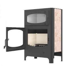 Печь-камин стальной Бавария Эко с духовкой и плитой фото в Пинске