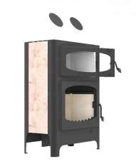 Печь-камин с шамотом Бавария Эко с духовкой и плитой в Пинске