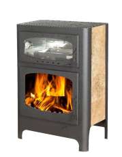 Печь-камин стальной Бавария Эко с духовкой и плитой фото в Пинске