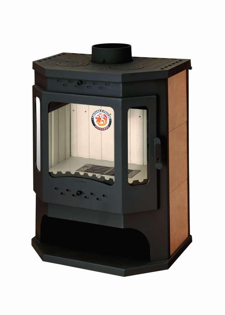 Печь-камин Бавария призматик с плитой Амазонка бай фото в Пинске