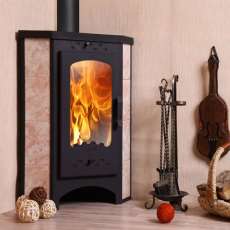 Печь-камин Бавария угловая с плитой РК 123 в Пинске