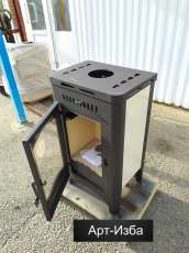 Недорогой камин со стеклом Бавария Оптима с плитой фото в Пинске