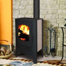 Красивый камин БАВАРИЯ ЭКО с плитой одна конфорка фото в Пинске