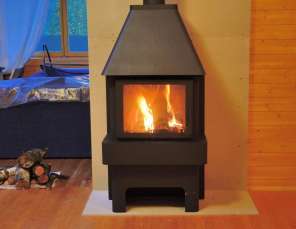 Недорогой камин Бавария три стекла графит фото в интерьере в Пинске