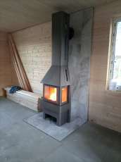 Недорогой камин Бавария со стеклами графит фото в интерьере в Пинске