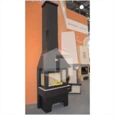 Недорогой камин Бавария 3 стекла чёрная фото в интерьере в Пинске