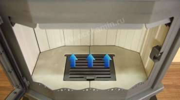 Стальной камин Мюнхен пристенно-угловой графит фото в Пинске