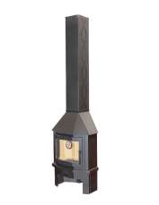 Камин Мюнхен пристенно-угловой графит Амазонка бай фото в Пинске