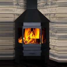 Недорогой камин Мюнхен угловой графит фото в Пинске