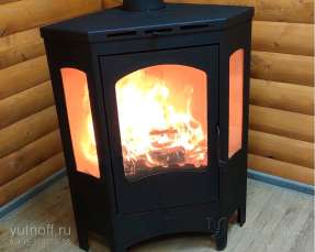 Недорогой камин со стеклами Бавария панорама угловая фото в Пинске