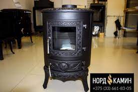 Купить Печь-камин NORDflam Palestro patine в интерьере в Пинске Амазонка бай фото в Пинске