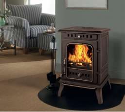 Печь-камин чугунный FireWay Erik в интерьере патина медь Амазонка бай фото в Пинске