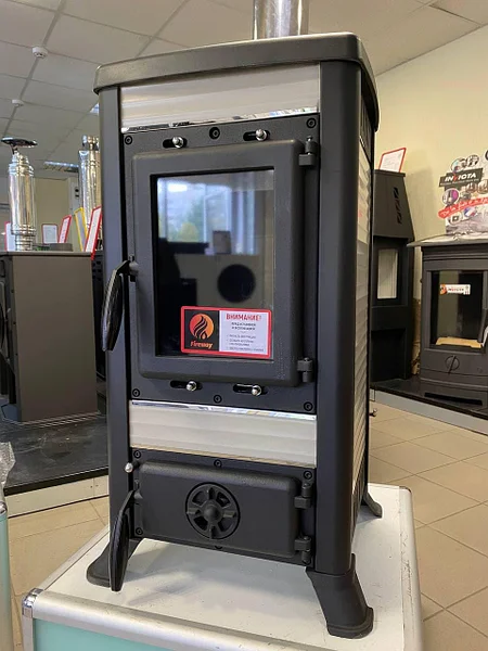 Печь-камин чугунный FireWay Klemens в интерьере Амазонка бай фото в Пинске