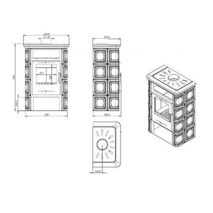Купить Печь-камин Печь-камин NORDflam Vera чугун в Пинске Амазонка бай фото в Пинске