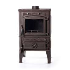 Печь-камин FireWay Dacha патина бронза Амазонка бай фото в Пинске