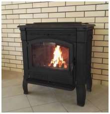 Печь-камин чугунный FireWay Gunter в интерьере патина медь Амазонка бай фото в Пинске