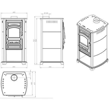 Купить Печь-камин NORDflam Merido в Пинске Амазонка бай фото в Пинске