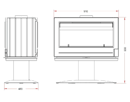 Купить Печь-камин Invicta Nelson чугунная в Пинске в Пинске