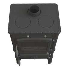 Печь-камин FireWay Dacha с варочной поверхностью чёрный Амазонка бай фото в Пинске