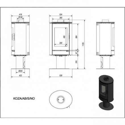 Купить Печь-камин Kratki KOZA/AB/S/N/DR в интерьере в Пинске Амазонка бай фото в Пинске