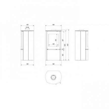 Купить Печь-камин Kratki Falcon 9 в Пинске