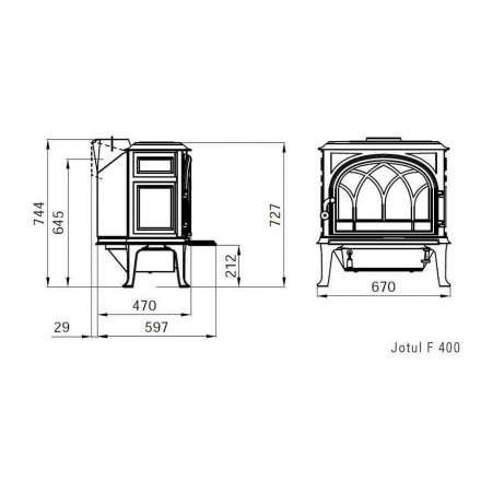 Чугунная печь камин Jotul F 400 BP в Пинске