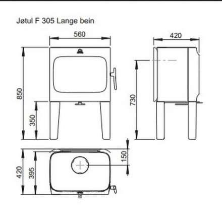 Чугунная печь камин Jotul F 305 LL WHE в Пинске