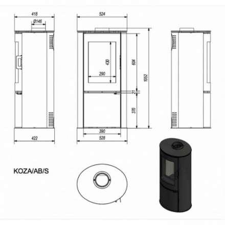 Купить Печь-камин Kratki Koza/AB/S/DR в Пинске Амазонка бай фото в Пинске