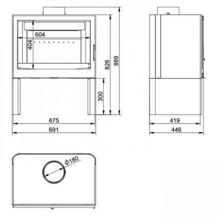 Купить Печь-камин KFD STO iM 14 в интерьере чугунная в Пинске в Пинске