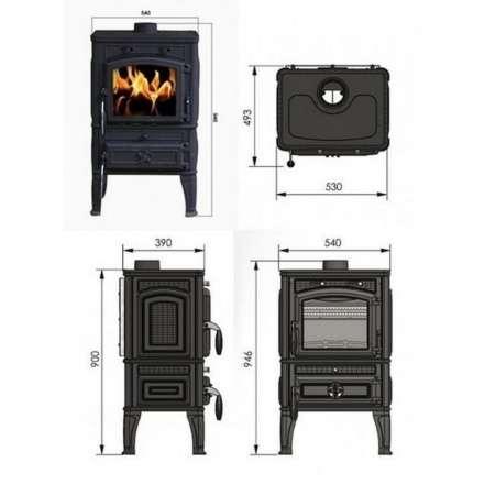 Печь-камин Guca LAVA из чугуна в Пинске